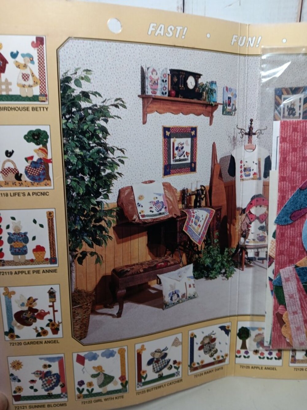 Country Borders Sunnie Blooms #72121 Iron-On Fabric Applique Kit Vintage 1997 - Picture 8 of 9